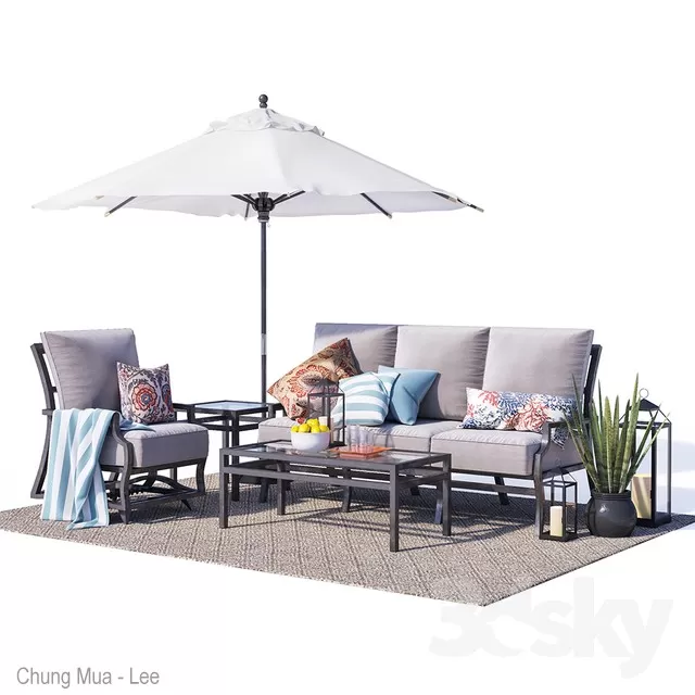 3DSKYFREE – LIVINGROOM - SOFA - EXTERIOR 3DS MAX MODELS