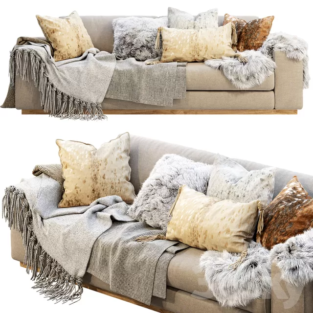 3DSKYFREE – LIVINGROOM - SOFA - LONG 3DS MAX MODELS