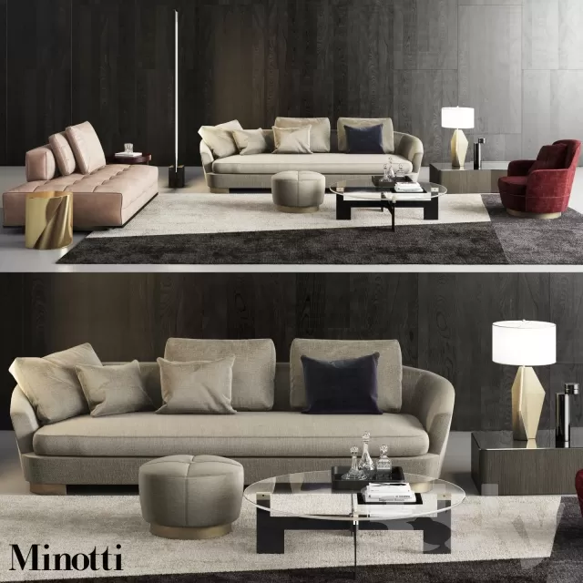 DECOR HELPER – LIVINGROOM – SOFA – LONG 3D MODELS – 109