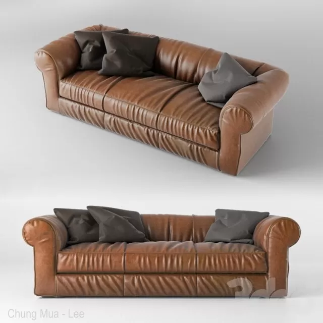 3DSKYFREE – LIVINGROOM - SOFA - LONG 3DS MAX MODELS