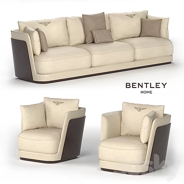 LIVINGROOM - SOFA - LONG 3D MODELS