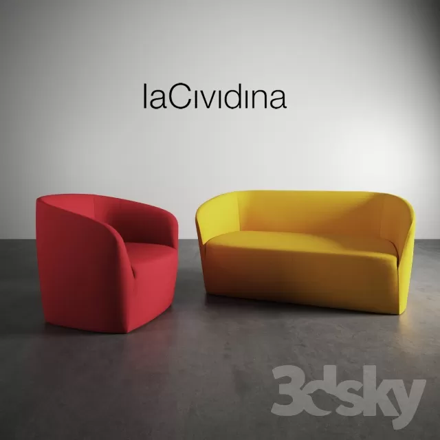 3DSKYFREE – LIVINGROOM - SOFA - LONG 3DS MAX MODELS