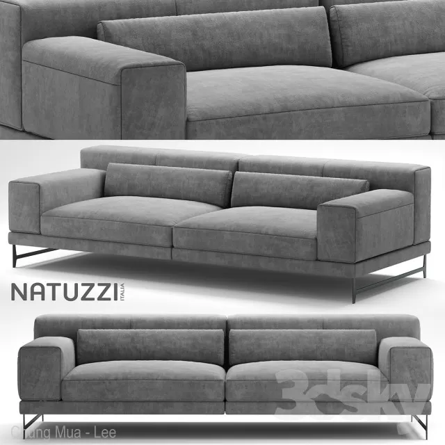 3DSKYFREE – LIVINGROOM - SOFA - LONG 3DS MAX MODELS