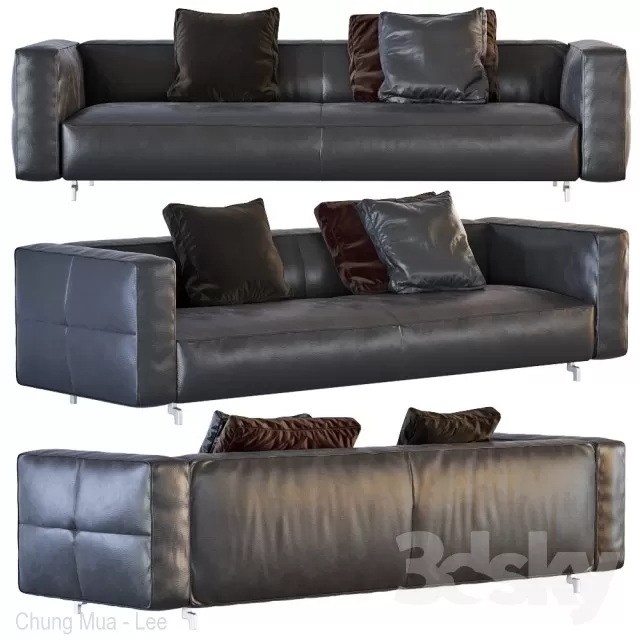 3DSKYFREE – LIVINGROOM - SOFA - LONG 3DS MAX MODELS