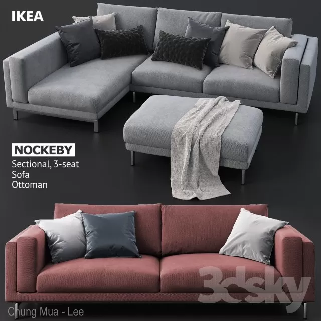 3DSKYFREE – LIVINGROOM - SOFA - LONG 3DS MAX MODELS