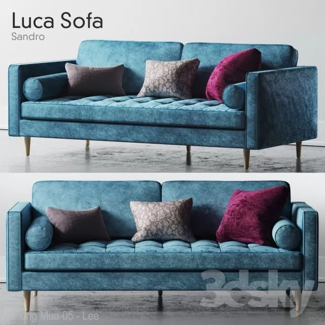 3DSKYFREE – LIVINGROOM - SOFA - LONG 3DS MAX MODELS
