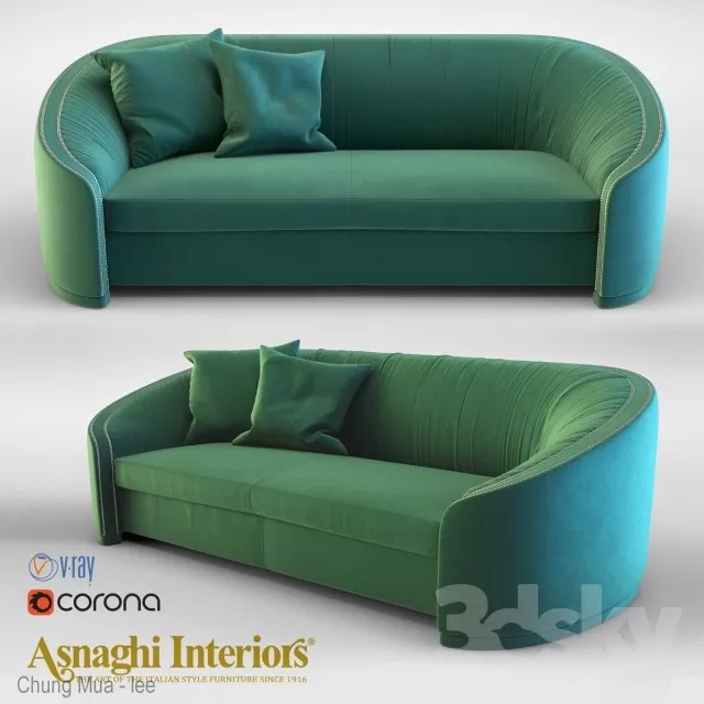 3DSKYFREE – LIVINGROOM - SOFA - LONG 3DS MAX MODELS