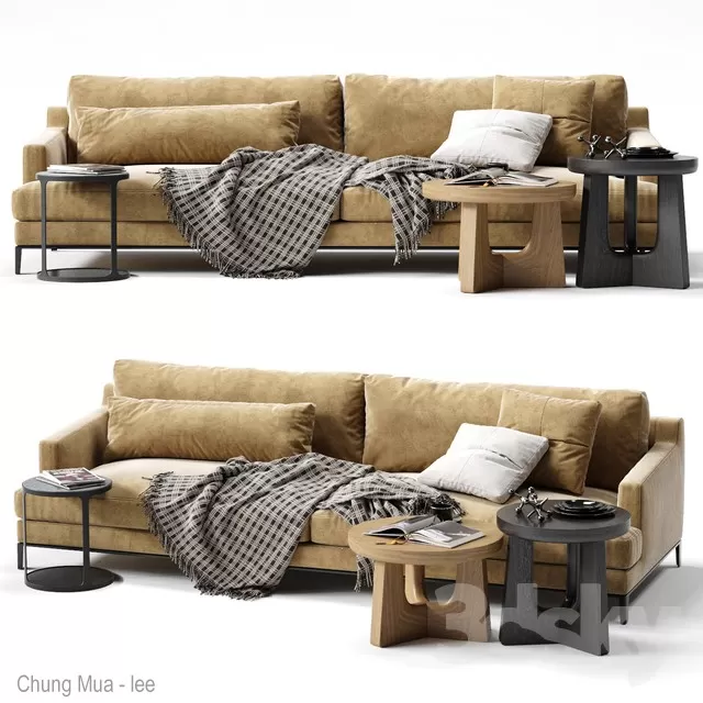 3DSKYFREE – LIVINGROOM - SOFA - LONG 3DS MAX MODELS