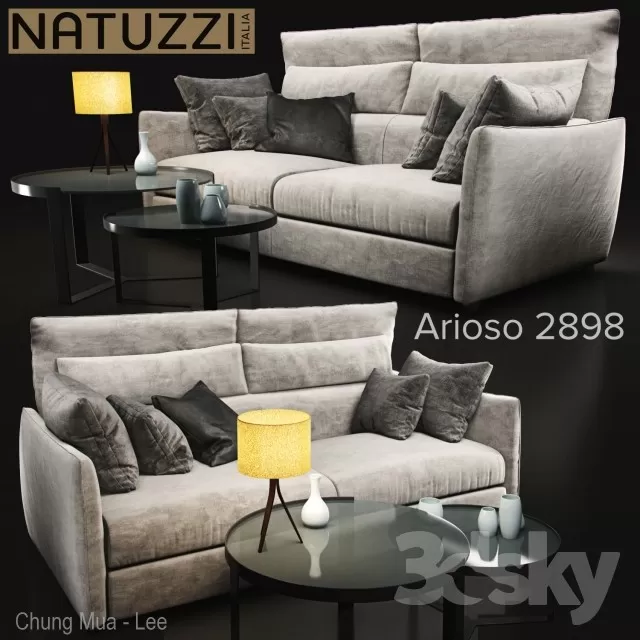 3DSKYFREE – LIVINGROOM - SOFA - LONG 3DS MAX MODELS
