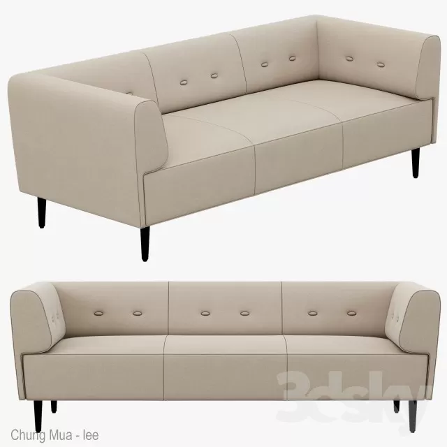 LIVINGROOM - SOFA - LONG 3D MODELS