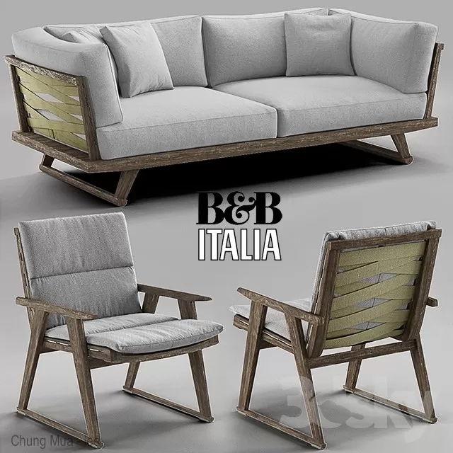 3DSKYFREE – LIVINGROOM - SOFA - LONG 3DS MAX MODELS