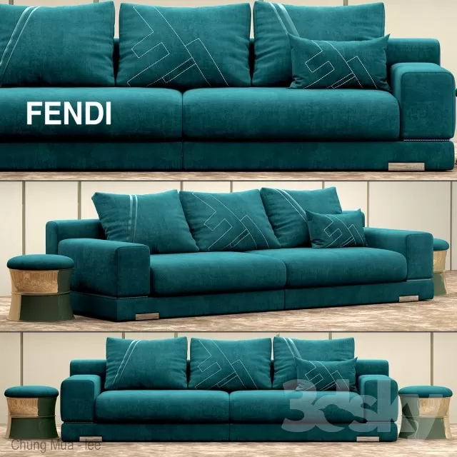 3DSKYFREE – LIVINGROOM - SOFA - LONG 3DS MAX MODELS