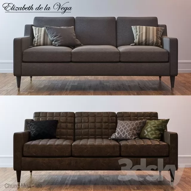 3DSKYFREE – LIVINGROOM - SOFA - LONG 3DS MAX MODELS