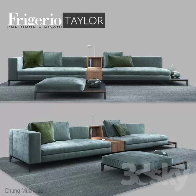 3DSKYFREE – LIVINGROOM - SOFA - LONG 3DS MAX MODELS