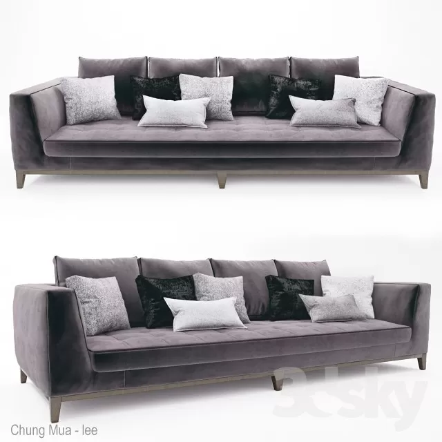 3DSKYFREE – LIVINGROOM - SOFA - LONG 3DS MAX MODELS