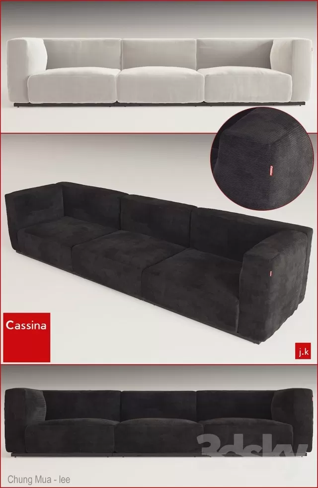 3DSKYFREE – LIVINGROOM - SOFA - LONG 3DS MAX MODELS