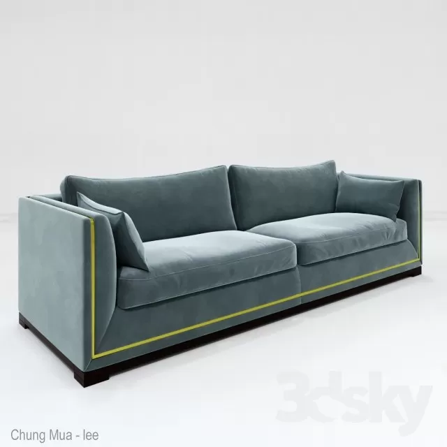 3DSKYFREE – LIVINGROOM - SOFA - LONG 3DS MAX MODELS