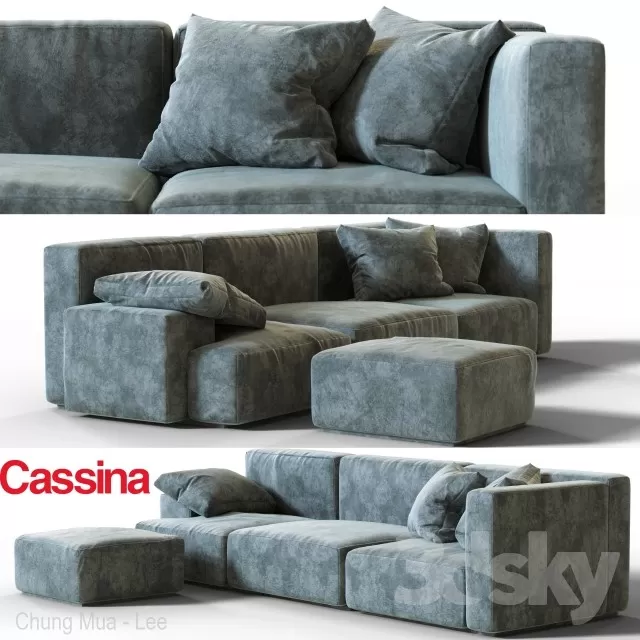 3DSKYFREE – LIVINGROOM - SOFA - LONG 3DS MAX MODELS