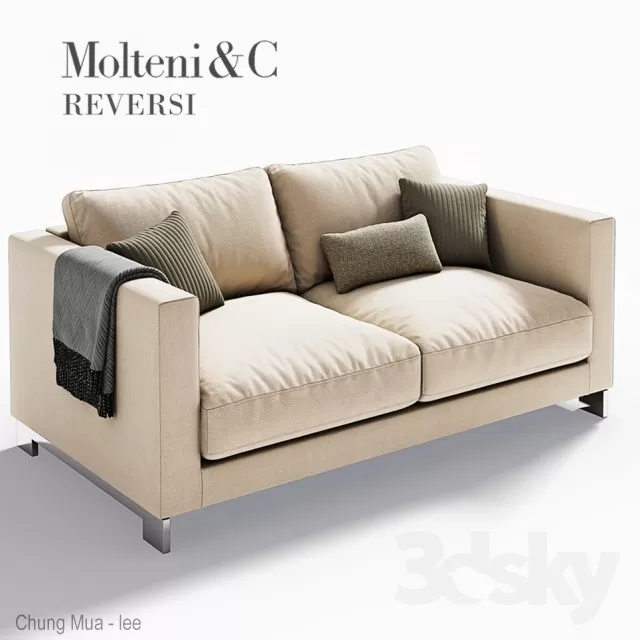 3DSKYFREE – LIVINGROOM - SOFA - LONG 3DS MAX MODELS