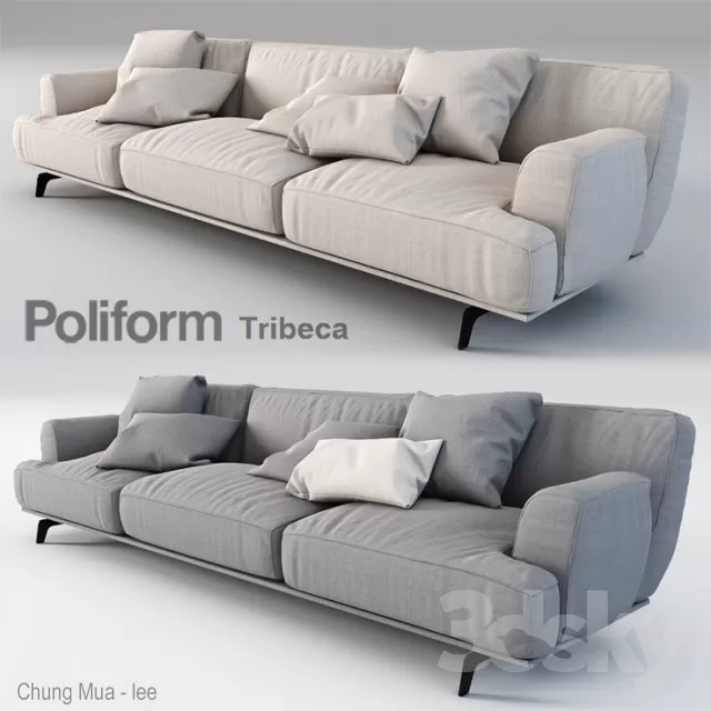 DECOR HELPER – LIVINGROOM – SOFA – LONG 3D MODELS – 222