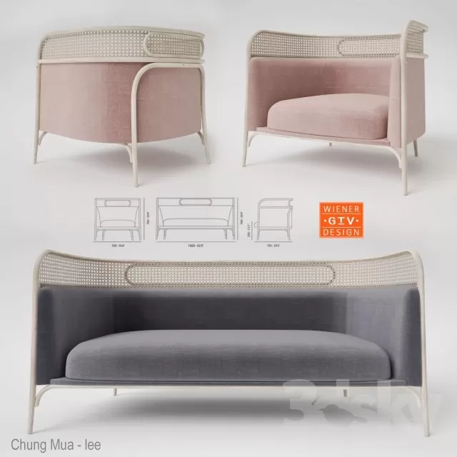 3DSKYFREE – LIVINGROOM - SOFA - LONG 3DS MAX MODELS