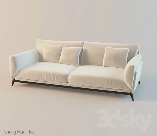3DSKYFREE – LIVINGROOM - SOFA - LONG 3DS MAX MODELS