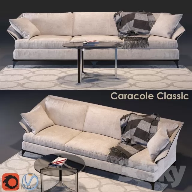 3DSKYFREE – LIVINGROOM - SOFA - LONG 3DS MAX MODELS