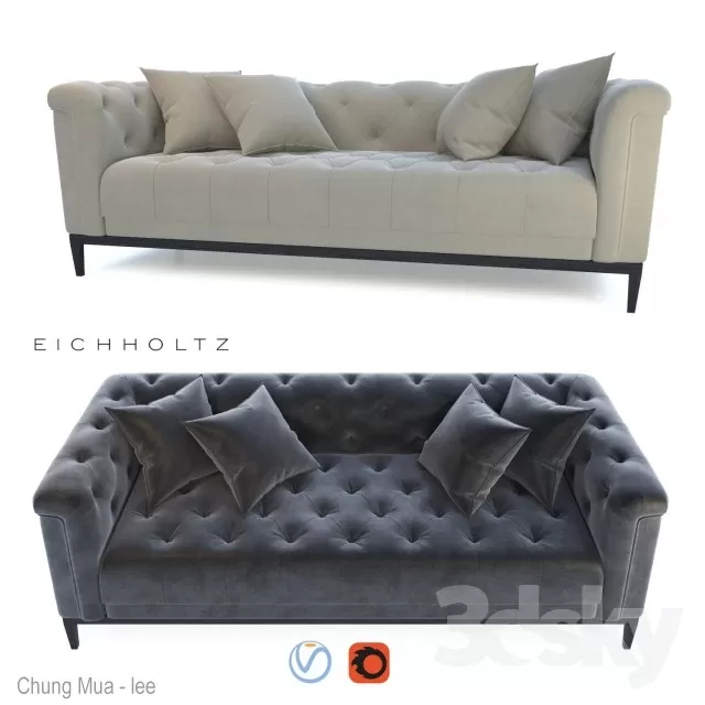 3DSKYFREE – LIVINGROOM - SOFA - LONG 3DS MAX MODELS