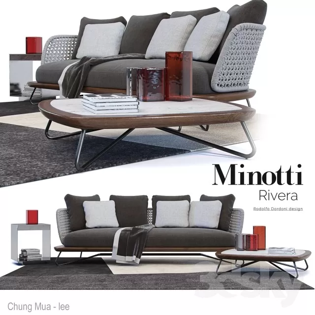 3DSKYFREE – LIVINGROOM - SOFA - LONG 3DS MAX MODELS