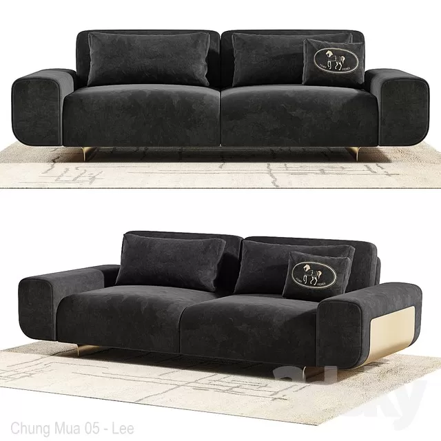 3DSKYFREE – LIVINGROOM - SOFA - LONG 3DS MAX MODELS