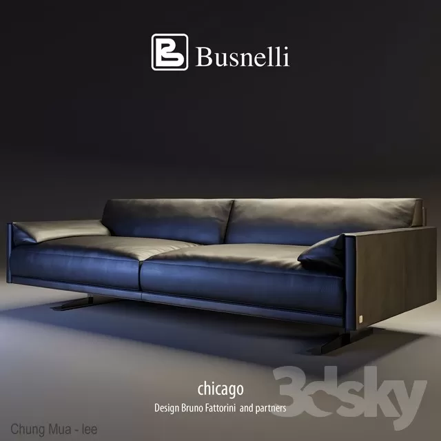 3DSKYFREE – LIVINGROOM - SOFA - LONG 3DS MAX MODELS
