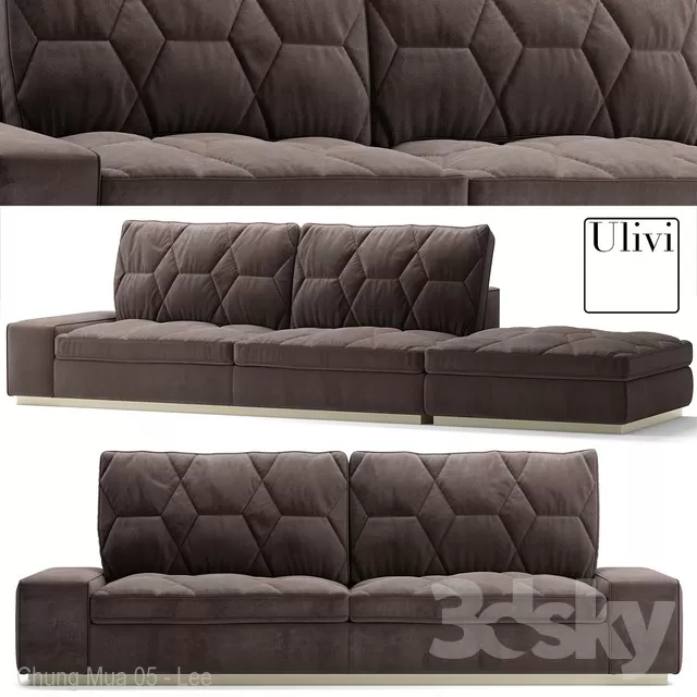 3DSKYFREE – LIVINGROOM - SOFA - LONG 3DS MAX MODELS
