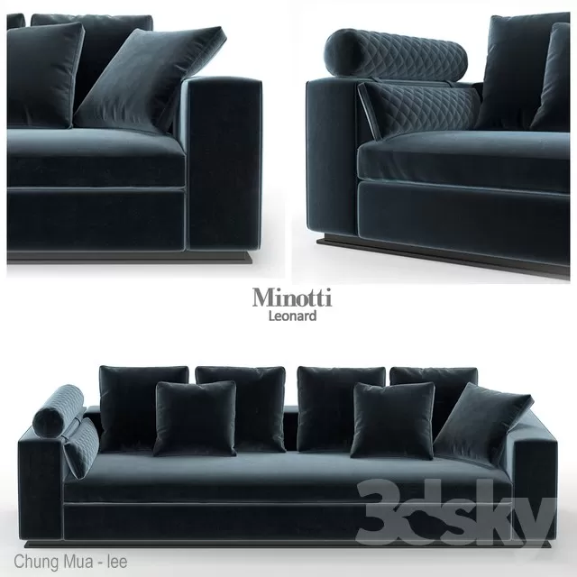 3DSKYFREE – LIVINGROOM - SOFA - LONG 3DS MAX MODELS