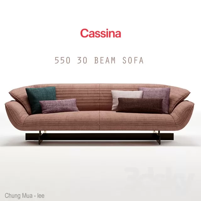 3DSKYFREE – LIVINGROOM - SOFA - LONG 3DS MAX MODELS