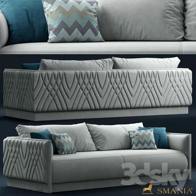 3DSKYFREE – LIVINGROOM - SOFA - LONG 3DS MAX MODELS