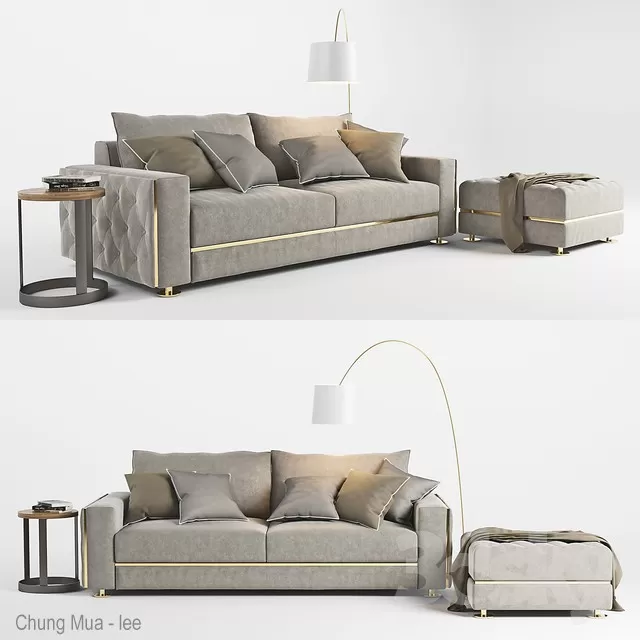 3DSKYFREE – LIVINGROOM - SOFA - LONG 3DS MAX MODELS