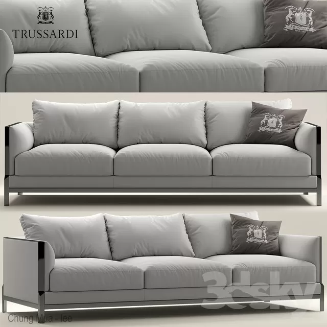 3DSKYFREE – LIVINGROOM - SOFA - LONG 3DS MAX MODELS