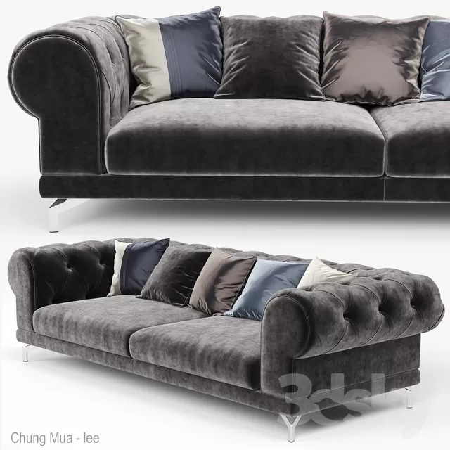 3DSKYFREE – LIVINGROOM - SOFA - LONG 3DS MAX MODELS