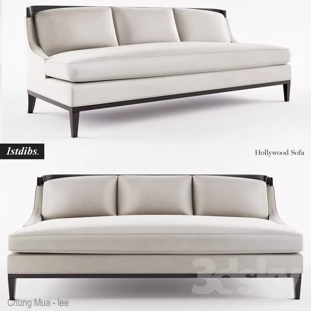 LIVINGROOM - SOFA - LONG 3D MODELS
