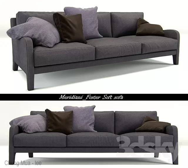 3DSKYFREE – LIVINGROOM - SOFA - LONG 3DS MAX MODELS