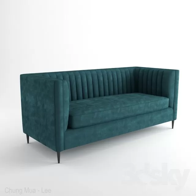 3DSKYFREE – LIVINGROOM - SOFA - LONG 3DS MAX MODELS