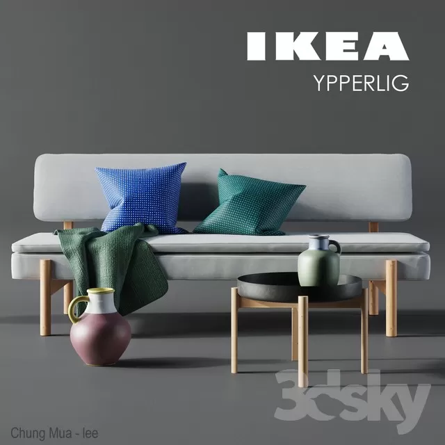 3DSKYFREE – LIVINGROOM - SOFA - LONG 3DS MAX MODELS