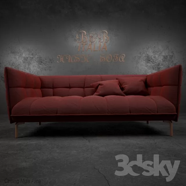 3DSKYFREE – LIVINGROOM - SOFA - LONG 3DS MAX MODELS