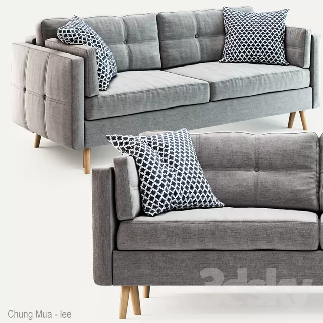 3DSKYFREE – LIVINGROOM - SOFA - LONG 3DS MAX MODELS