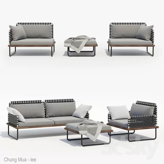 3DSKYFREE – LIVINGROOM - SOFA - LONG 3DS MAX MODELS