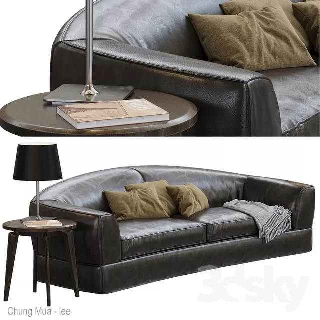 LIVINGROOM - SOFA - LONG 3D MODELS