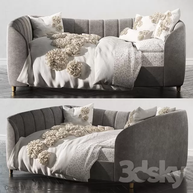 3DSKYFREE – LIVINGROOM - SOFA - LONG 3DS MAX MODELS
