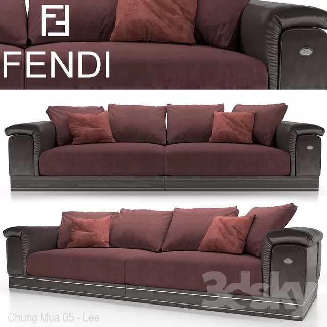 3DSKYFREE – LIVINGROOM - SOFA - LONG 3DS MAX MODELS