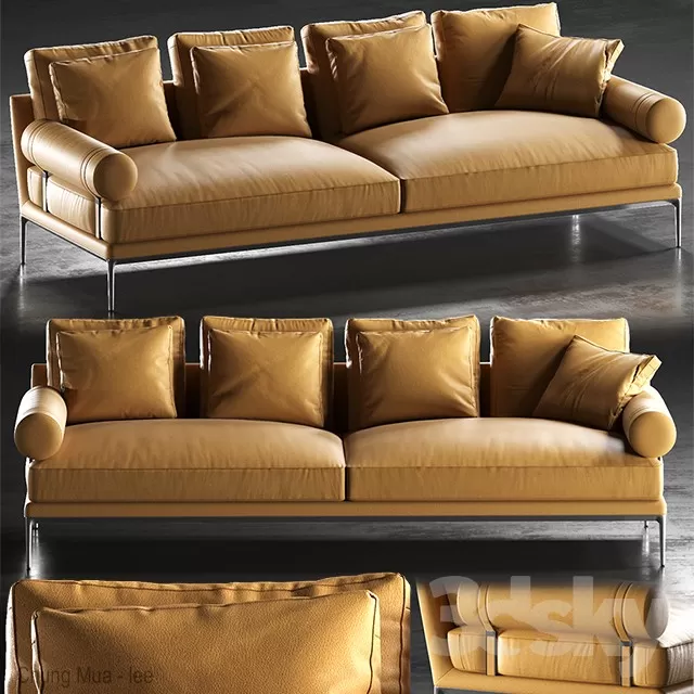 3DSKYFREE – LIVINGROOM - SOFA - LONG 3DS MAX MODELS