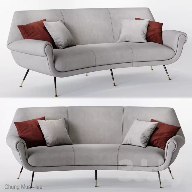 3DSKYFREE – LIVINGROOM - SOFA - LONG 3DS MAX MODELS